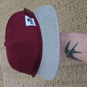 Burgundy Mesh Adjustable Brimmz Snapback Hat